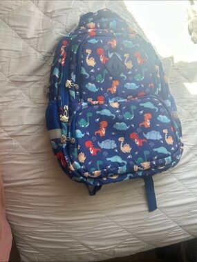 Children's Dinosaur Print Backpack in Navy Blue - Kids Accessories